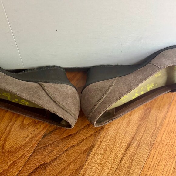 Merrell Petunia Taupe Wedge Suede Mary Jane Womens Shoes 7 - Picture 9 of 10